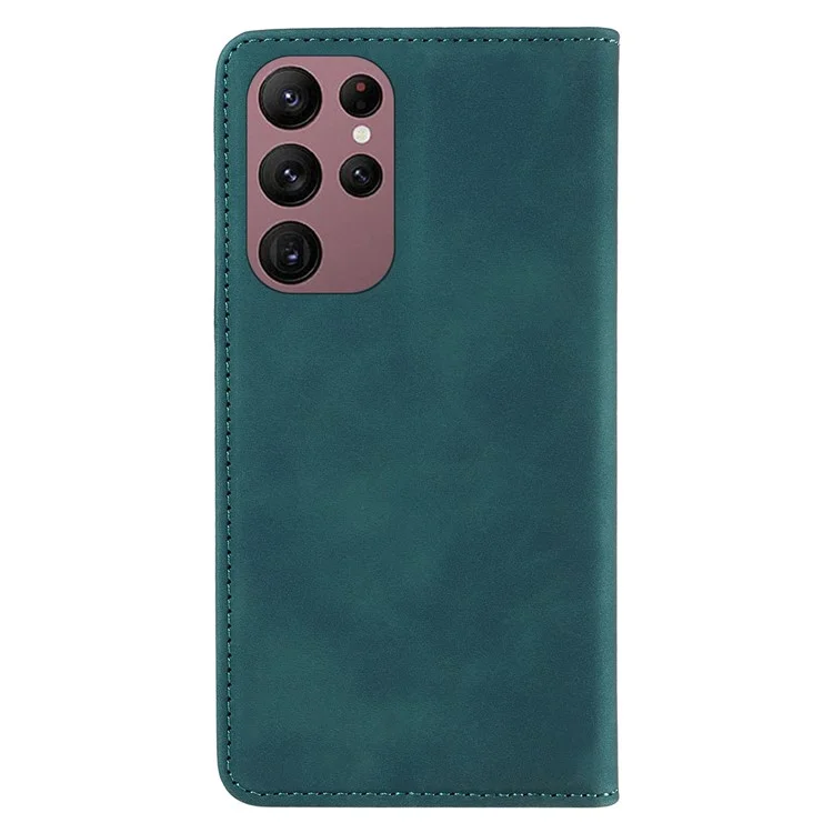BETOPNICE 003 для Samsung Galaxy S22 Ultra 5G RFID Blocking Bump Proof Phone Wallet Leather Stand Case - Зеленый