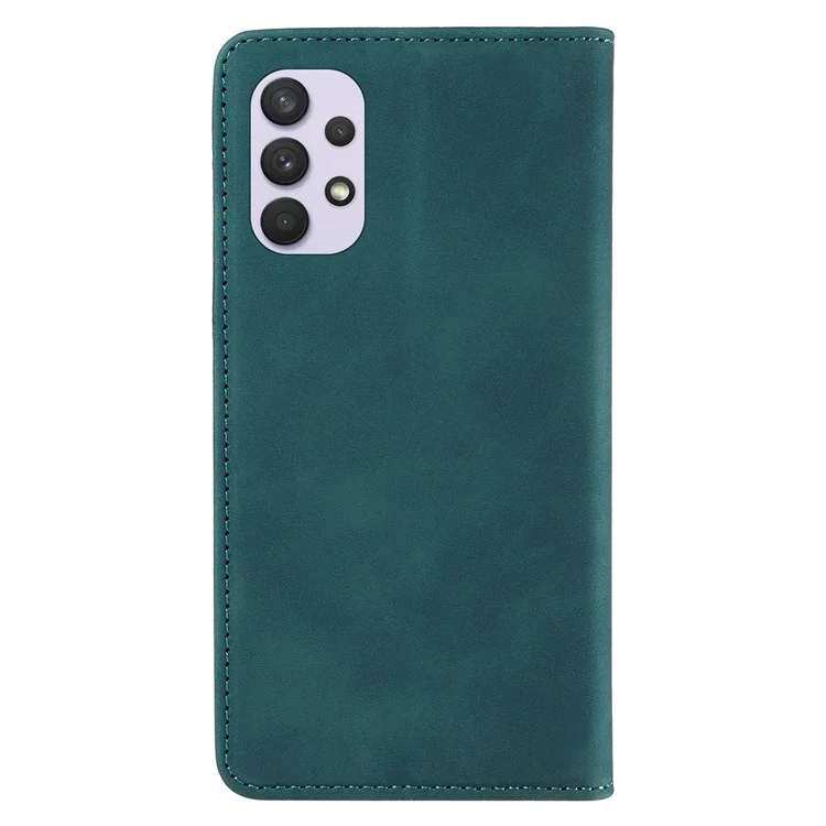 Capa de telefone BETOPNICE 003 para Samsung Galaxy A32 4G (versão da UE) Carteira de bloqueio RFID Caso de pé de couro - Verde