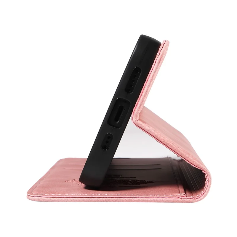BETOPNICE 003 Para iPhone 13 mini 5.4 polegadas Capa de Telefone Celular RFID Blocking Wallet Leather Stand Case - Rosa