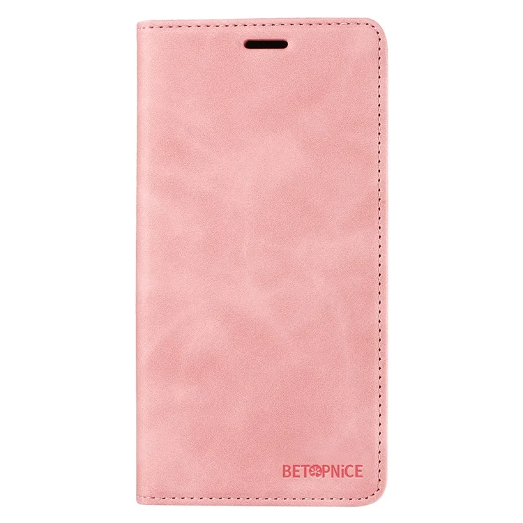 BETOPNICE 003 Para iPhone 13 mini 5.4 polegadas Capa de Telefone Celular RFID Blocking Wallet Leather Stand Case - Rosa