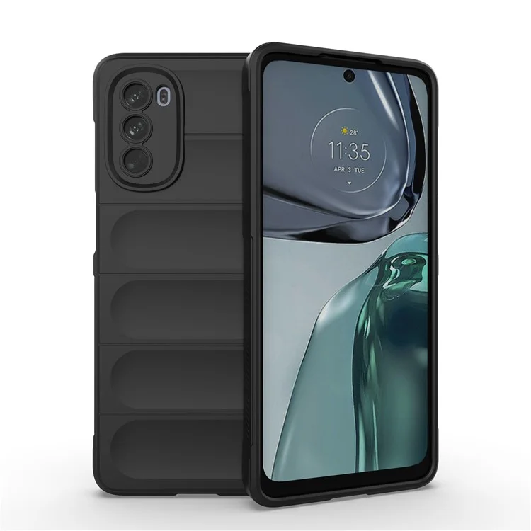 Pour Motorola Moto G62 5G Étui de protection anti-chute Coque de téléphone robuste en TPU - Noir