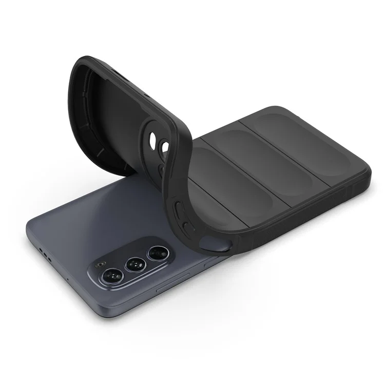 Pour Motorola Moto G62 5G Étui de protection anti-chute Coque de téléphone robuste en TPU - Noir