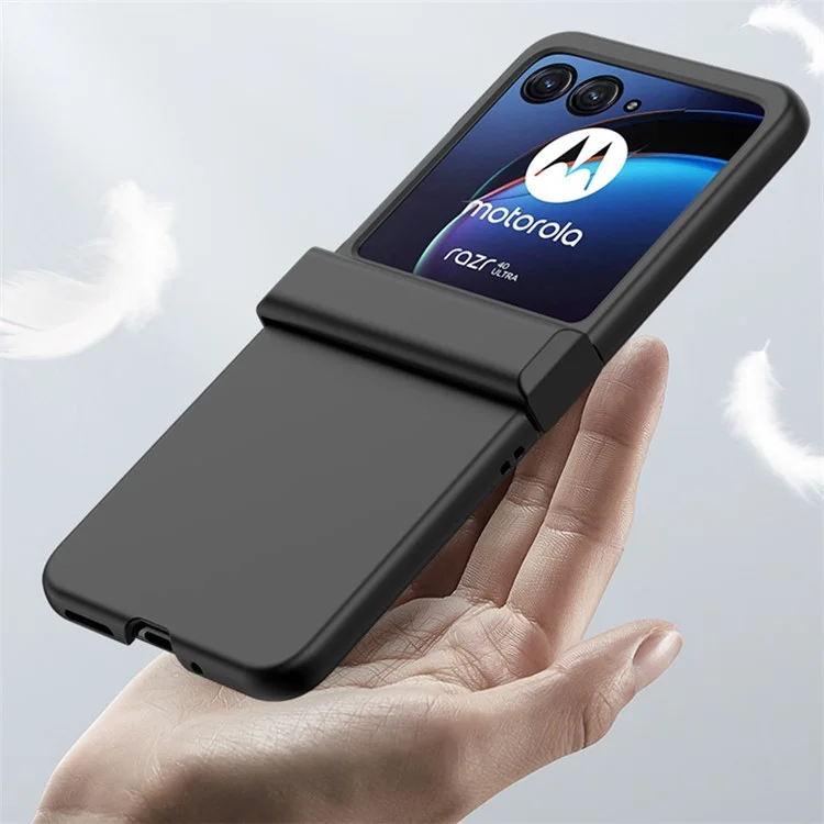 Per Motorola Razr 40 Ultra 5G Hard PC Custodia per telefono Protezione antiurto per cerniera Skin-touch Case - Blu scuro