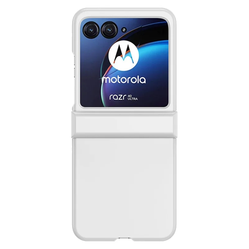 For Motorola Razr 40 Ultra 5G Hard PC Phone Cover Shockproof Hinge Protection Skin-touch Case - White