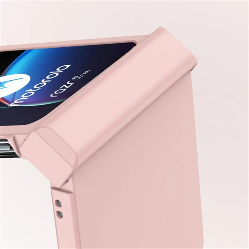 For Motorola Razr 40 Ultra 5G Hard PC Phone Cover Shockproof Hinge Protection Skin-touch Case - White
