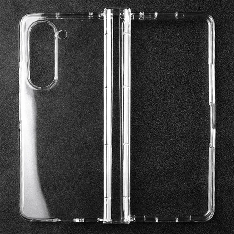 For Samsung Galaxy Z Fold5 5G Hard PC Clear Back Cover Hinge Protection Anti-Scratch Phone Case