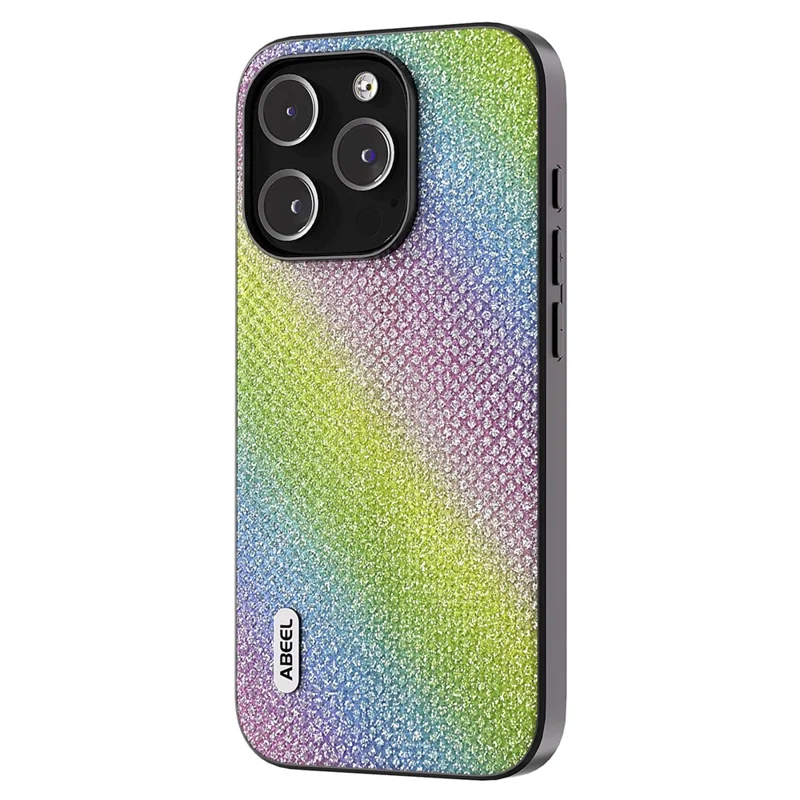 ABEEL For iPhone 14 Pro Max Shockproof PU Leather+PC+TPU Phone Case Glitter Rhinestone Texture Protective Cover - Multi-color