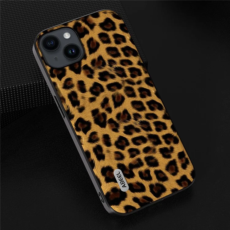 ABEEL Per iPhone 13 Leopard Texture Protective Shell PU Pelle + TPU + PC Cover Posteriore del telefono - Oro