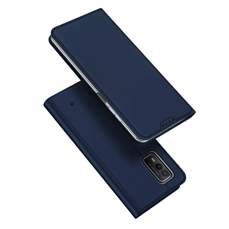 DUX DUCIS Skin Pro Series para Capa de Telefone Nokia XR21 Caso de Couro PU Flip Stand com Slot para Cartão - Azul