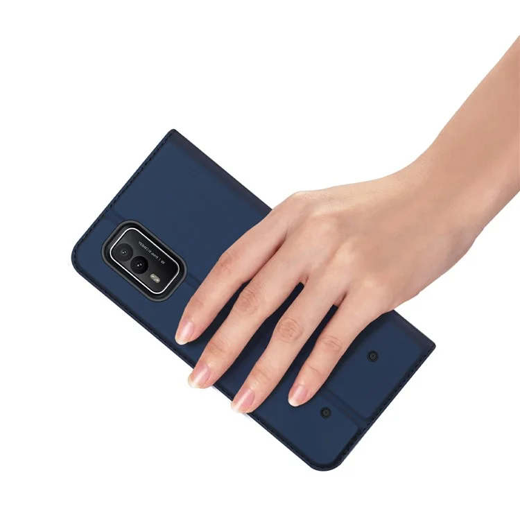DUX DUCIS Skin Pro Series para Capa de Telefone Nokia XR21 Caso de Couro PU Flip Stand com Slot para Cartão - Azul