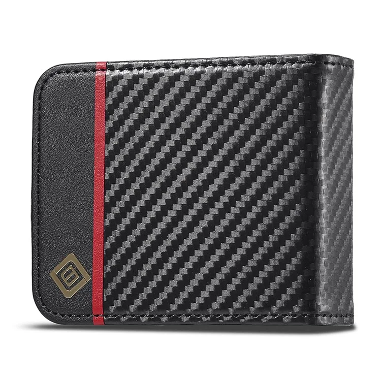 LC.IMEEKE Para Samsung Galaxy Z Flip3 5G Funda de cuero PU Textura de fibra de carbono Titular de tarjeta Funda de teléfono - Rayas verticales