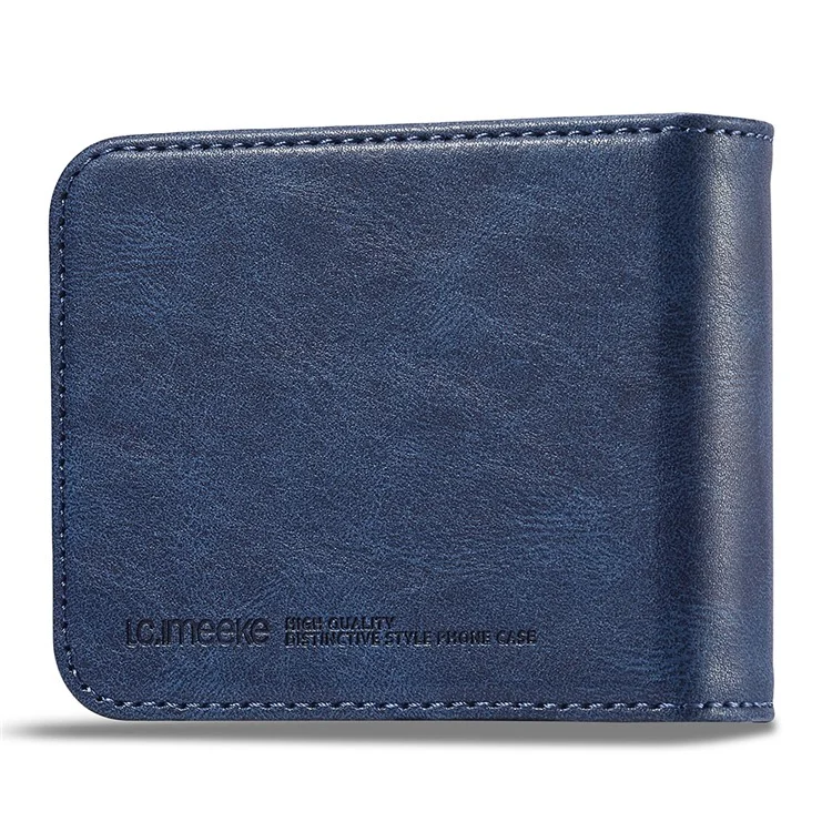 LC.IMEEKE Para Samsung Galaxy Z Flip5 5G Capa de Telefone em Couro PU com Bloqueio RFID e Slots para Cartões - Azul