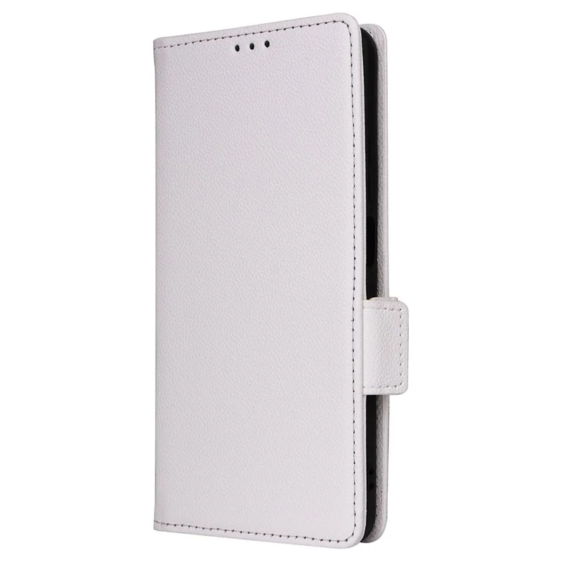For Xiaomi Civi 3 5G Wallet Case PU Leather Litchi Texture Stand Protective Cover with Hand  Strap - White