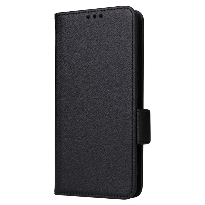 For Xiaomi Civi 3 5G Wallet Case PU Leather Litchi Texture Stand Protective Cover with Hand  Strap - Black