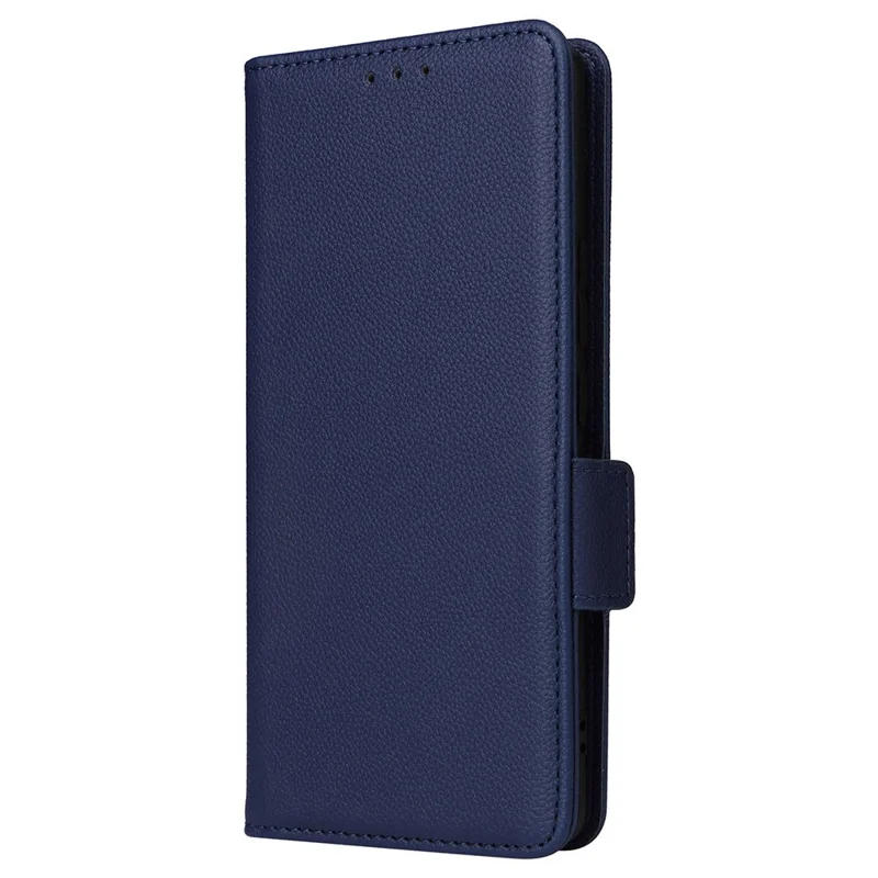 Per Xiaomi Civi 3 5G Portafoglio Cover in Pelle PU Texture Litchi Stand Custodia Protettiva con Cinturino - Blu Scuro