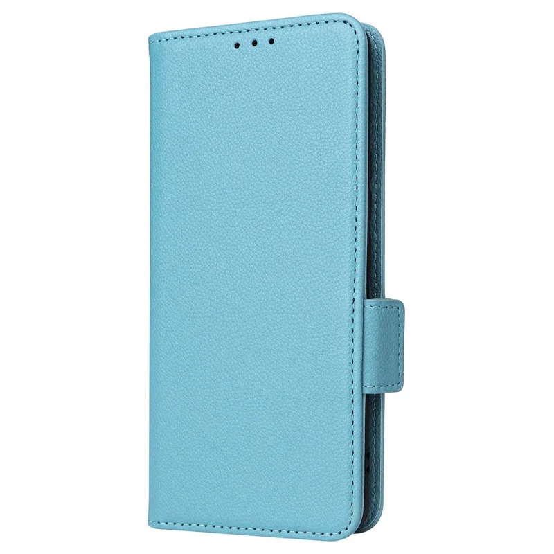 For Xiaomi Civi 3 5G Wallet Case PU Leather Litchi Texture Stand Protective Cover with Hand  Strap - Baby Blue