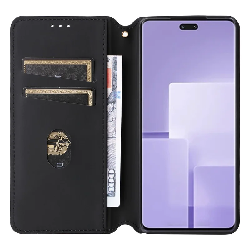 Pour Xiaomi Civi 3 5G Rhombus Imprinted Stand Case PU Leather Wallet Phone Cover - Blue