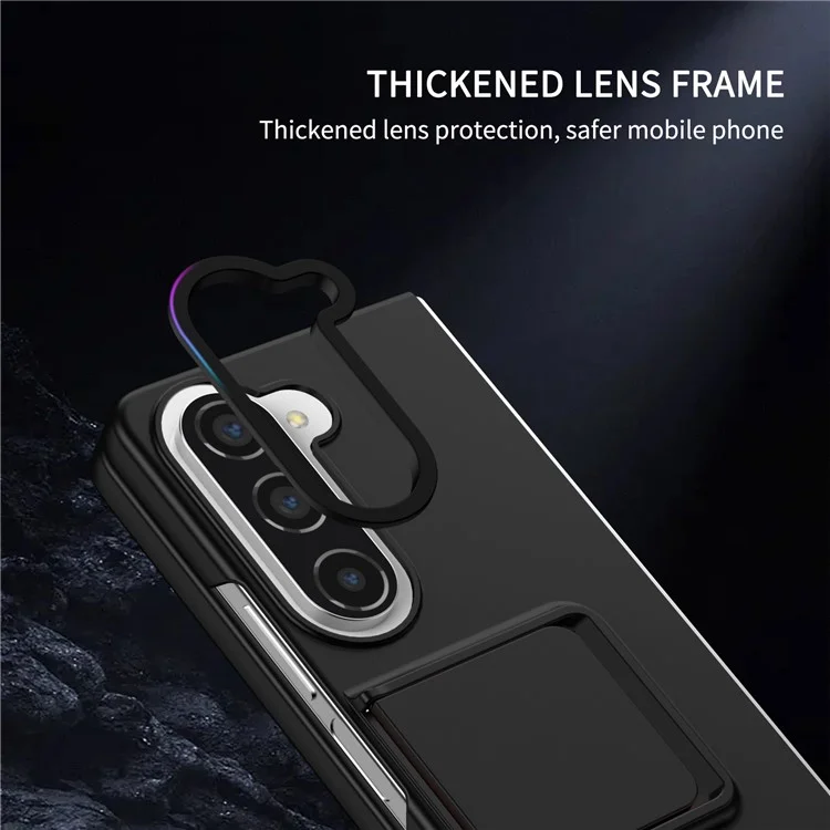 Para Samsung Galaxy Z Fold5 5G Kickstand Phone Case à prova de queda Capa rígida de PC - Preto