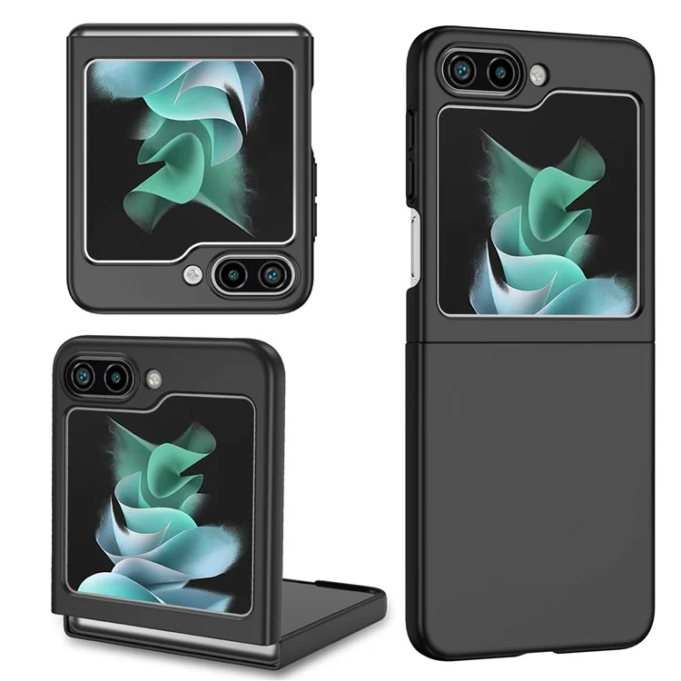 For Samsung Galaxy Z Flip5 5G Shockproof Hard PC Cover Folding Phone Protective Case - Black