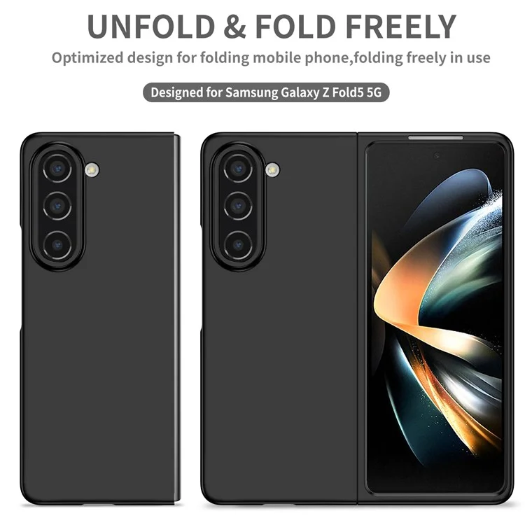 Для Samsung Galaxy Z Fold5 5G Hard PC Anti-drop Cover Folding Phone Protective Case - Чёрный