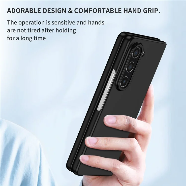 Для Samsung Galaxy Z Fold5 5G Hard PC Anti-drop Cover Folding Phone Protective Case - Чёрный