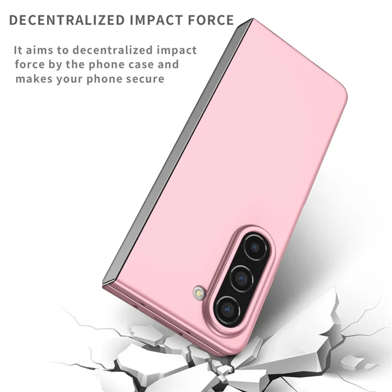 For Samsung Galaxy Z Fold5 5G Hard PC Anti-drop Cover Folding Phone Protective Case - Pink