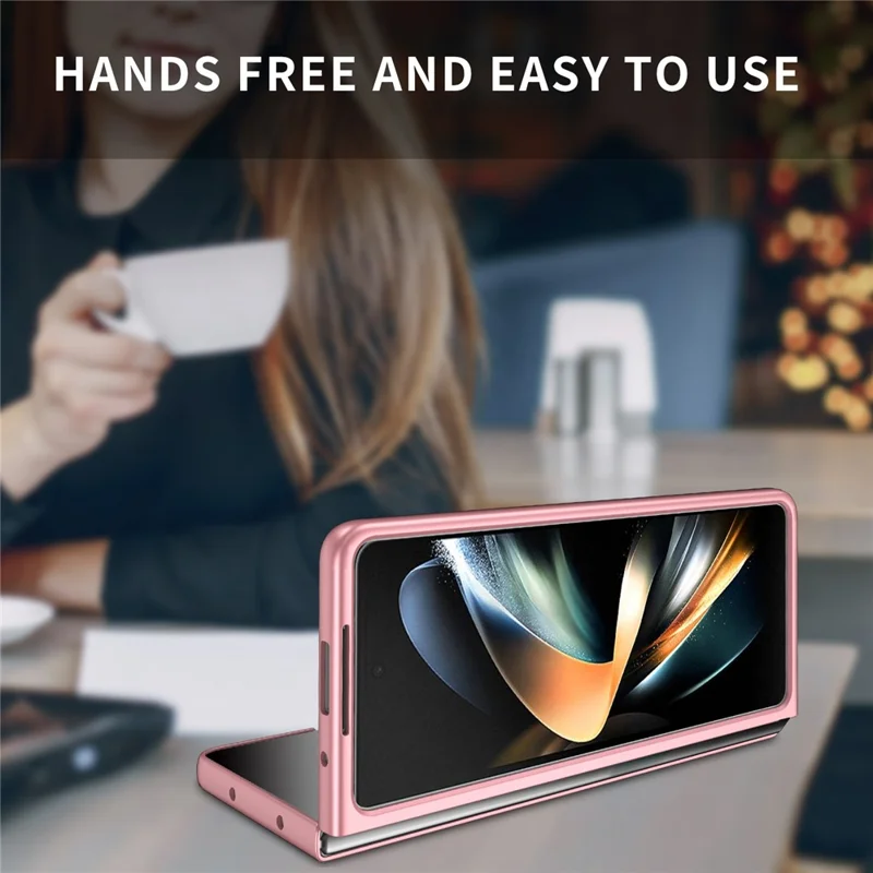 For Samsung Galaxy Z Fold5 5G Hard PC Anti-drop Cover Folding Phone Protective Case - Pink