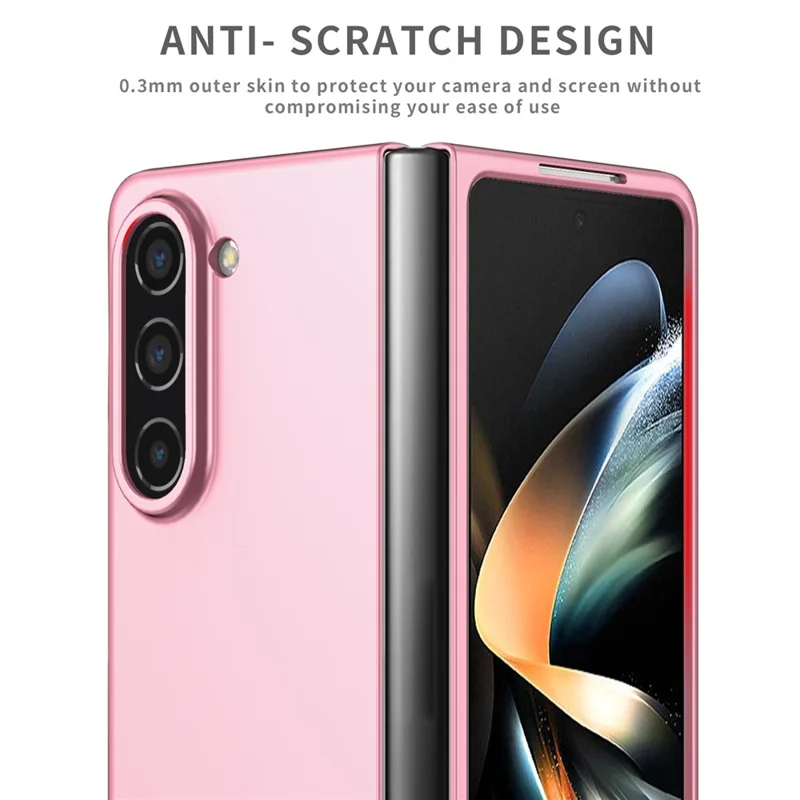 For Samsung Galaxy Z Fold5 5G Hard PC Anti-drop Cover Folding Phone Protective Case - Pink