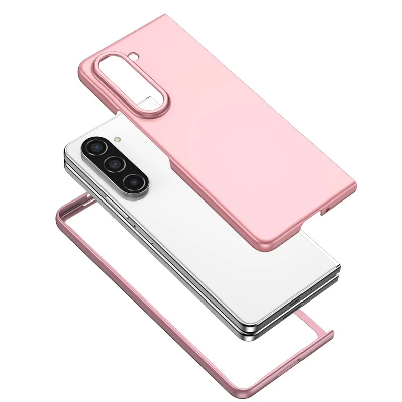 For Samsung Galaxy Z Fold5 5G Hard PC Anti-drop Cover Folding Phone Protective Case - Pink