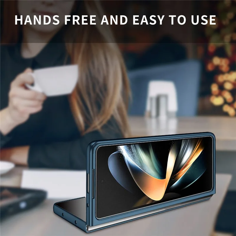 For Samsung Galaxy Z Fold5 5G Hard PC Anti-drop Cover Folding Phone Protective Case - Blue