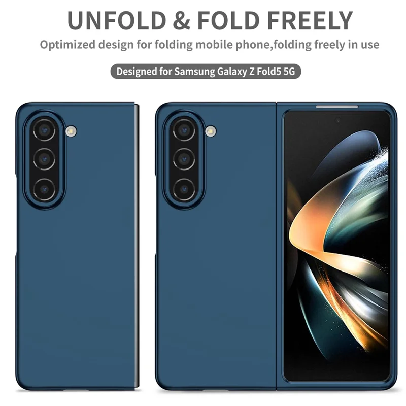For Samsung Galaxy Z Fold5 5G Hard PC Anti-drop Cover Folding Phone Protective Case - Blue