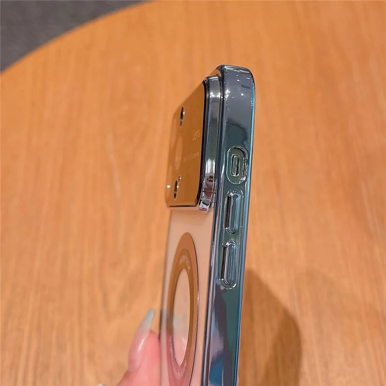 VOERO Für iPhone 14 Pro Kompatibel mit MagSafe Handyhülle Kratzfeste TPU + Glas Handyschale - Lila