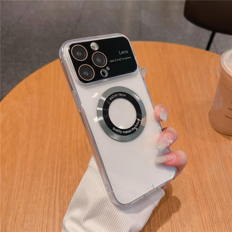 VOERO غطاء هاتف شفاف لجهاز iPhone 12 Pro متوافق مع MagSafe، غطاء واقي من مادة TPU + زجاج - شفاف