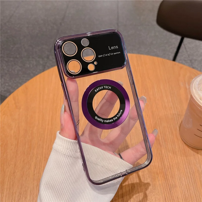 VOERO غطاء هاتف شفاف لجهاز iPhone 12 Pro متوافق مع MagSafe، غطاء واقي من مادة TPU + زجاج - شفاف