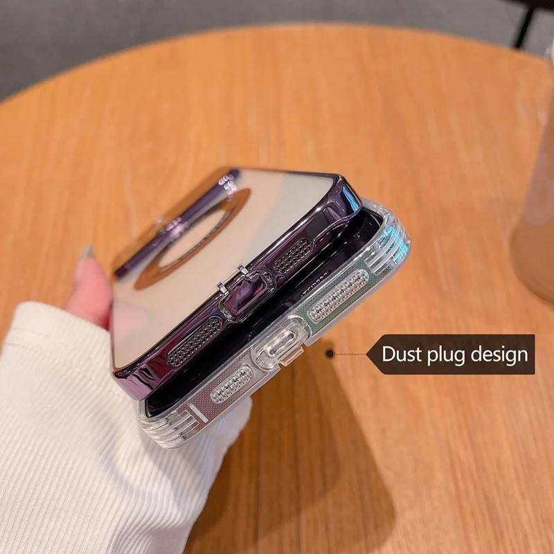 VOERO غطاء هاتف شفاف لجهاز iPhone 12 Pro متوافق مع MagSafe، غطاء واقي من مادة TPU + زجاج - شفاف