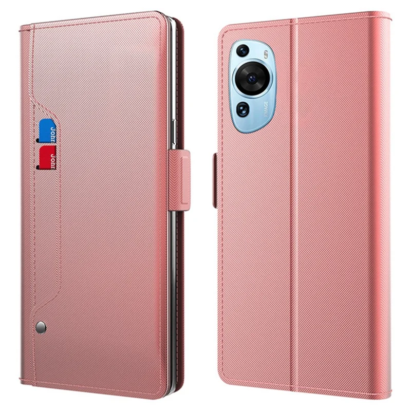 Чехол для телефона Huawei P60 Art Makeup Mirror Leather - Rose Gold