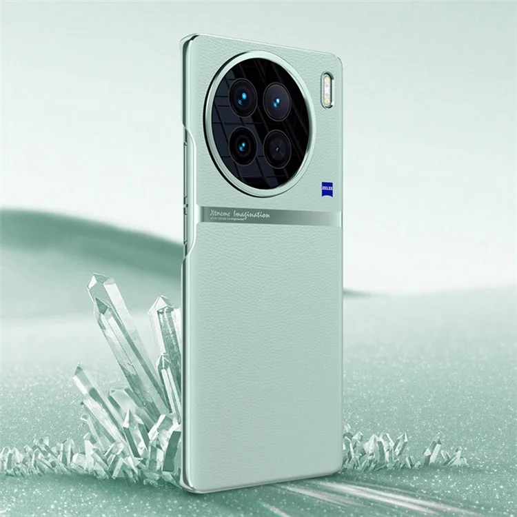 Per vivo X90s 5G Custodia antiurto in pelle PU + PC Cover protettiva per telefono cellulare - Verde