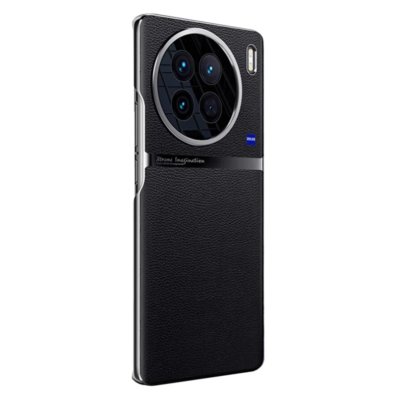 For vivo X90s 5G Shockproof Case PU Leather + PC Mobile Phone Protective Cover - Black