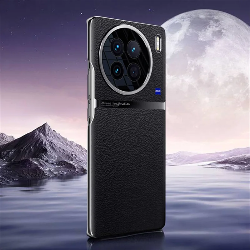 For vivo X90s 5G Shockproof Case PU Leather + PC Mobile Phone Protective Cover - Black