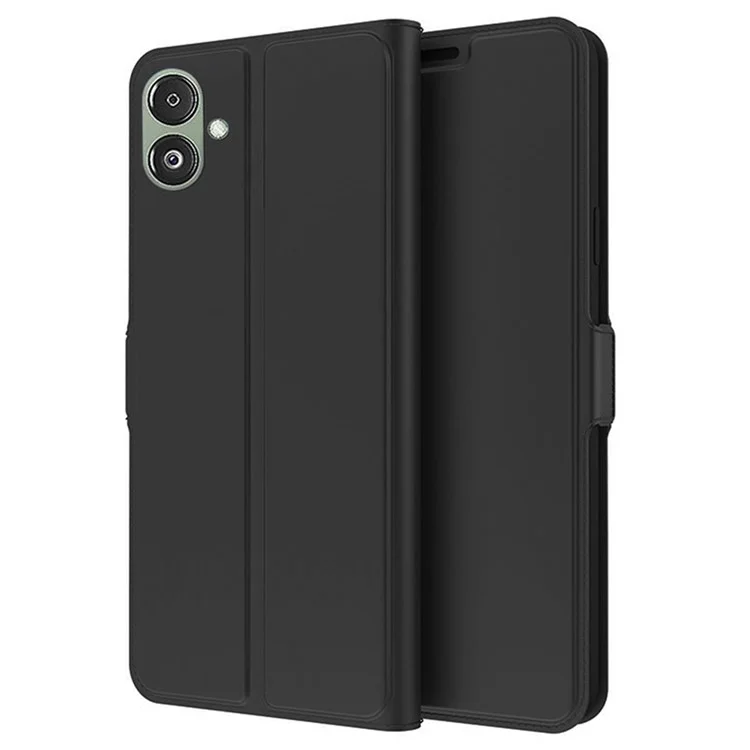 Per Samsung Galaxy F14 5G Magnetic PU Leather Stand Phone Cover Case Card Slot with Inner TPU Shell - Nero
