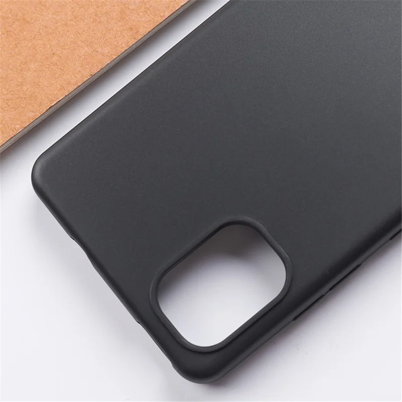 Anti-scratch Glossy Phone Case for Nokia C02 , Flexible TPU Protective Phone Cover - Black