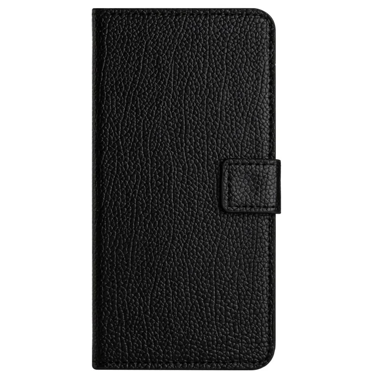 Для Xiaomi Redmi 12 4G Litchi Texture Wallet Phone Case PU Leather Full Protection Stand Cover - Чёрный