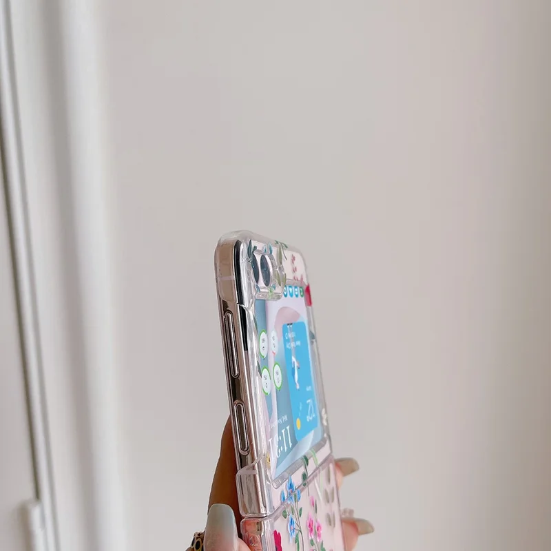 Hard PC Phone Case for Samsung Galaxy Z Flip5 5G Pattern Printing Protective Phone Cover - Z01