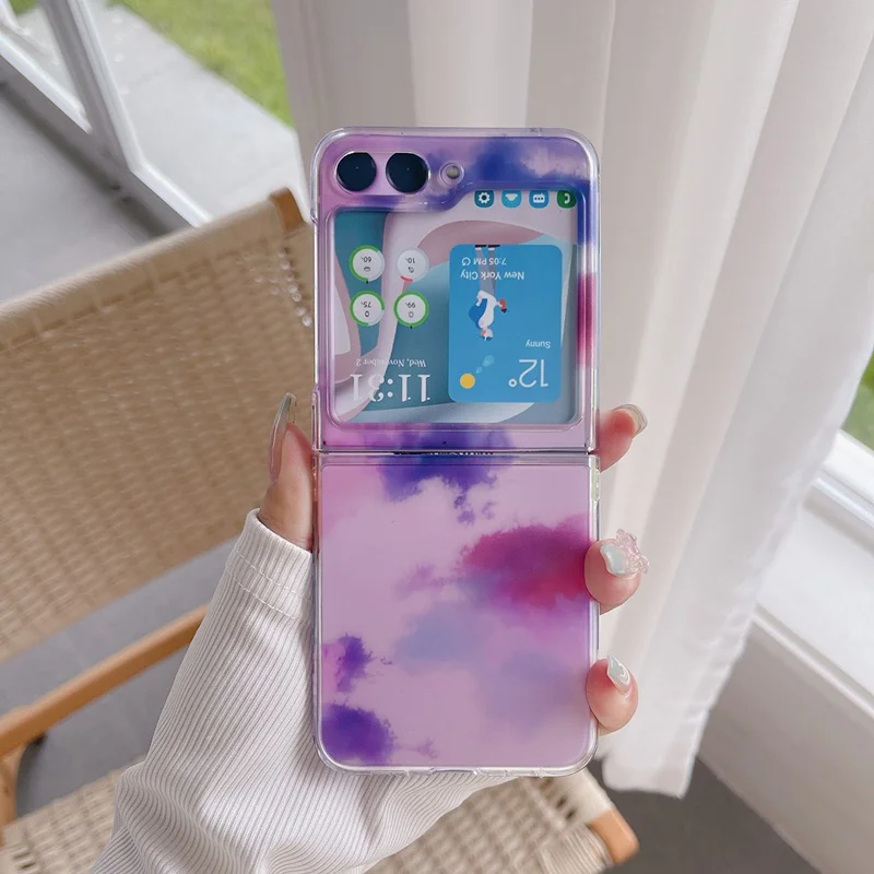 Hard PC Phone Case for Samsung Galaxy Z Flip5 5G Pattern Printing Protective Phone Cover - Z05