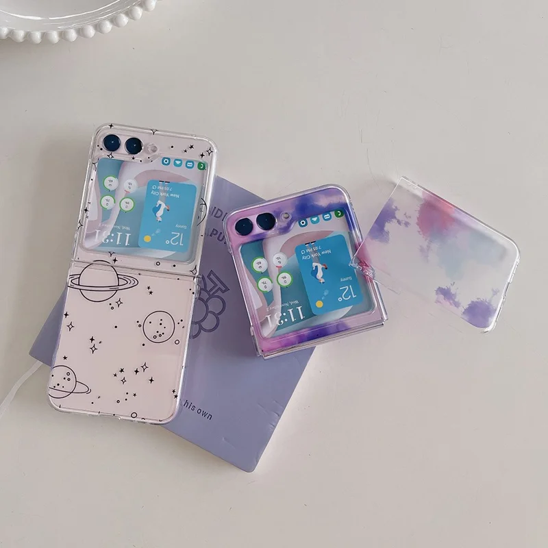 Hard PC Phone Case for Samsung Galaxy Z Flip5 5G Pattern Printing Protective Phone Cover - Z05