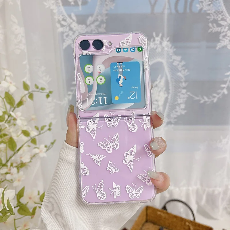 Pattern Printing Phone Case for Samsung Galaxy Z Flip5 5G , Anti-scratch PC Phone Cover - Z39