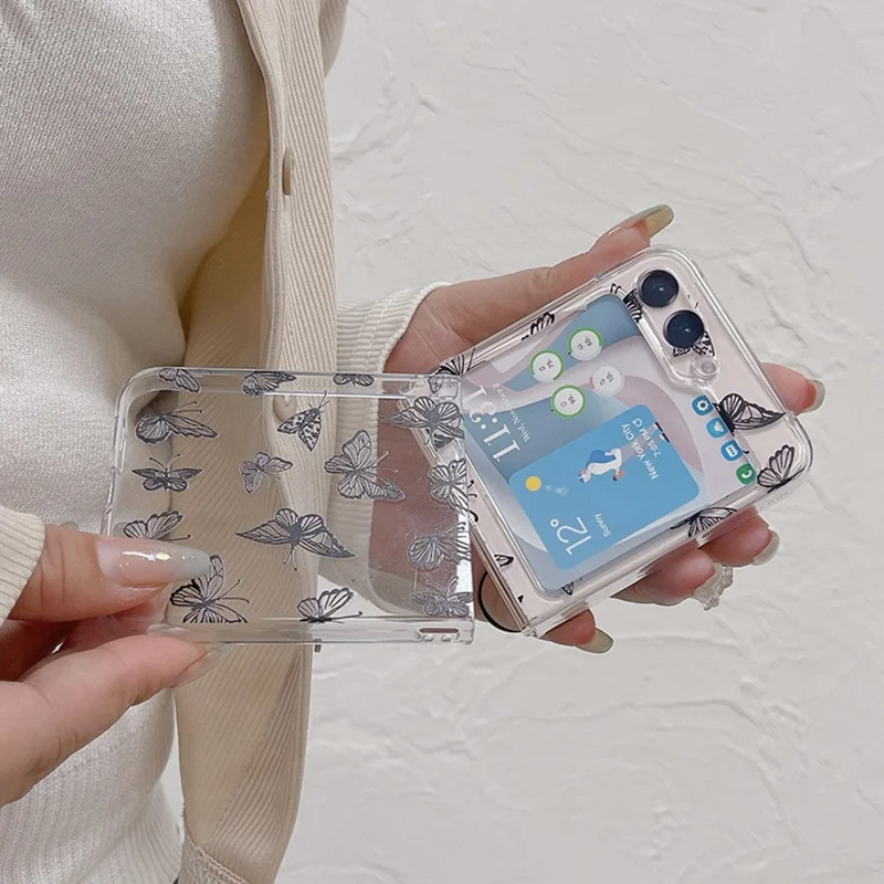 Pattern Printing Phone Case for Samsung Galaxy Z Flip5 5G , Anti-scratch PC Phone Cover - Z39