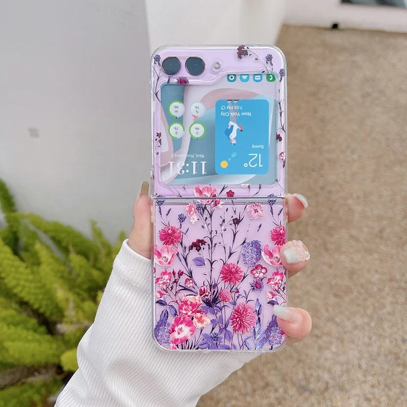 Чехол для телефона Samsung Galaxy Z Flip5 5G с печатным узором, противоцарапинный, из поликарбоната - Z51