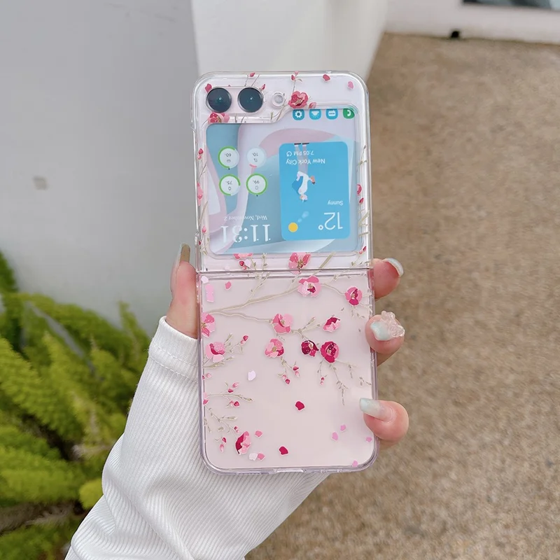 Pattern Printing Phone Case for Samsung Galaxy Z Flip5 5G , Anti-scratch PC Phone Cover - Z52