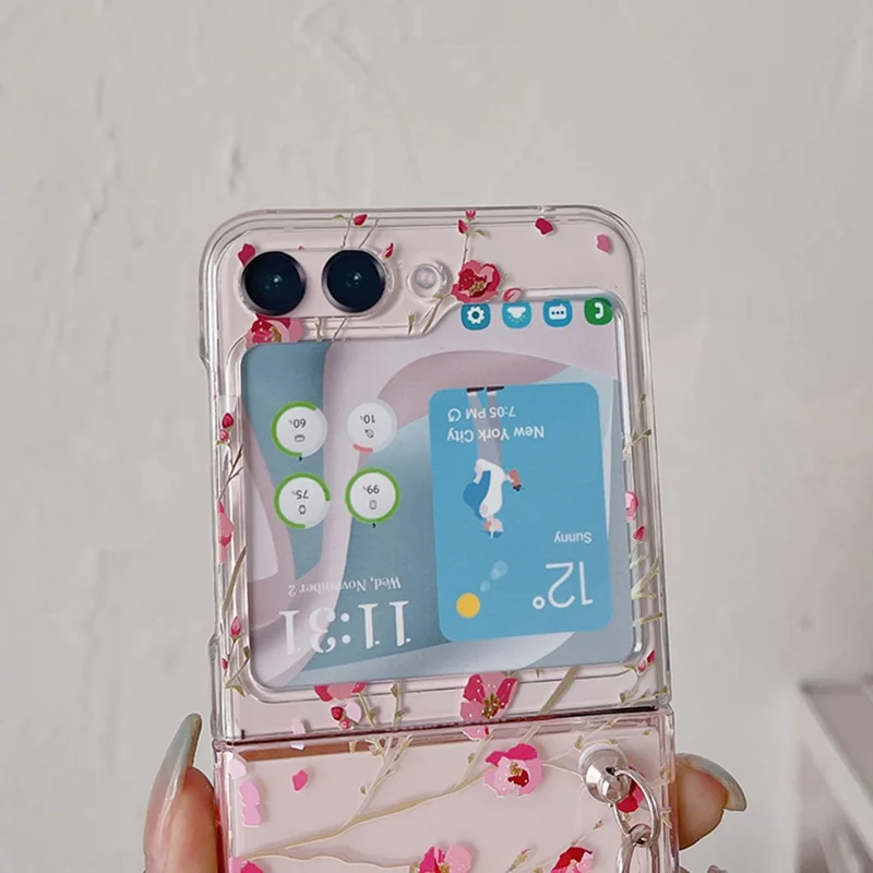 Pattern Printing Phone Case for Samsung Galaxy Z Flip5 5G , Anti-scratch PC Phone Cover - Z52